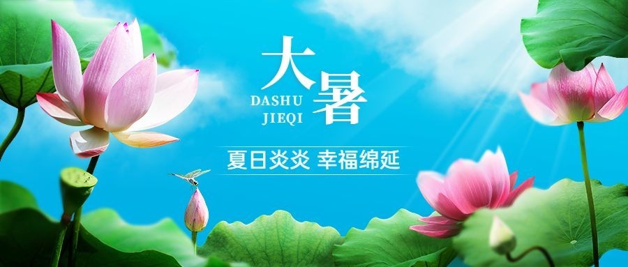 大暑节气祝福公众号首图预览效果