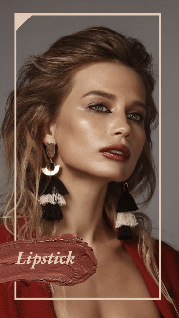 Lipstick Beauty Product Beautiful Woman Advertising Concept Display Ecommerce Story预览效果