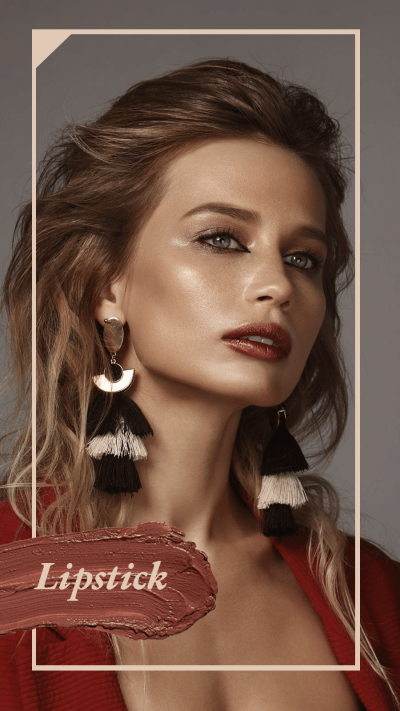 Lipstick Beauty Product Beautiful Woman Advertising Concept Display Ecommerce Story