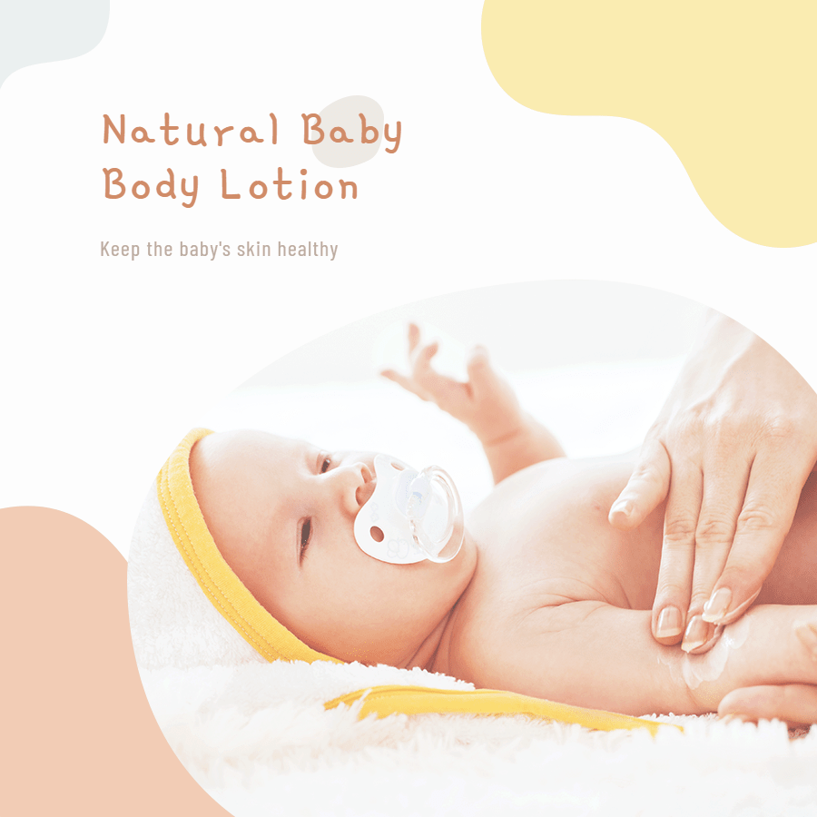 Natural Ingredients Baby Lotion Ecommerce Product Image