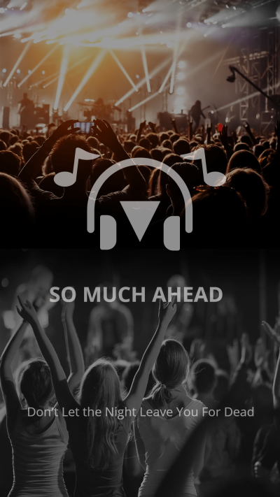 Simple Cheering Audience Music player interface simulation Instagram story