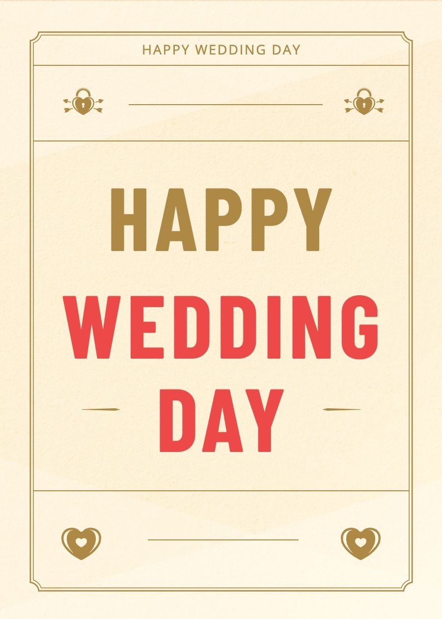 Simple Literary Rectangle Frame Wedding Greeting card