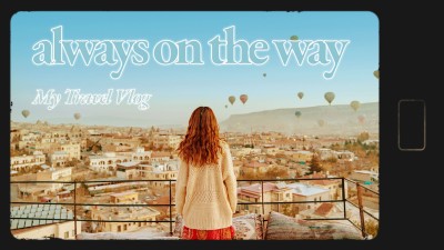 Fresh Camera Interface Simulation Travel Vlog Sharing Youtube Thumbnail