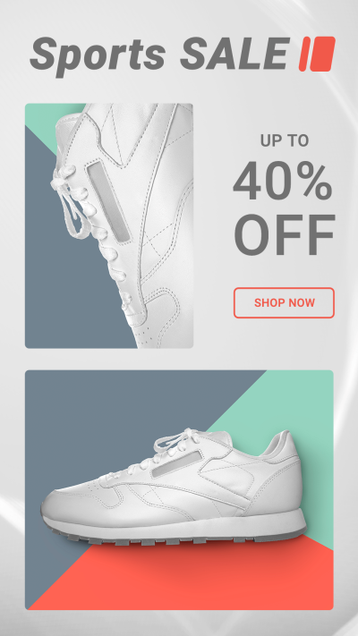 男士运动服促销电商竖版海报Ecommerce Story
