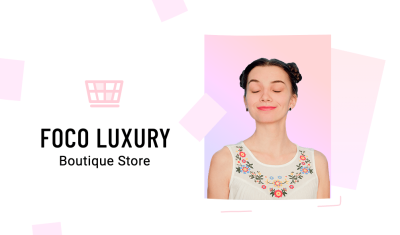 Simple Fashion Women's Boutique Store Introduction Business Card