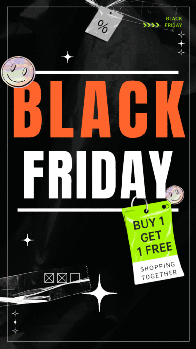 Fashion Style Tag Element Black Friday Promotion Instagram Story Video