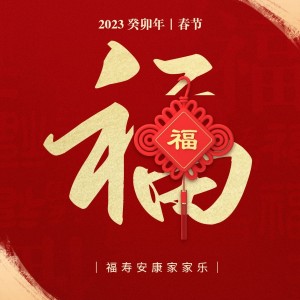 春节福字红色喜庆方形海报