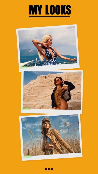 Simple Polaroid Style Nature Scene Woman Outfit Instagram Story