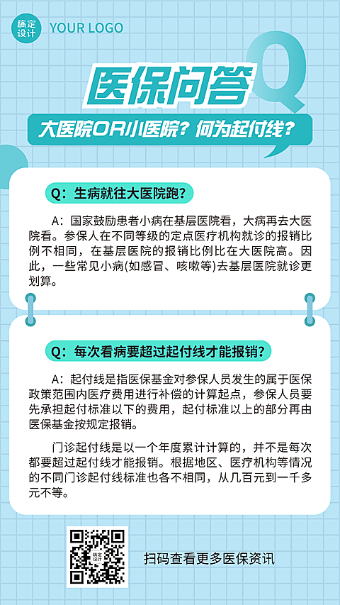 政务民生医保医疗保障政策措施解读消息动态通知公告融媒体手机海报