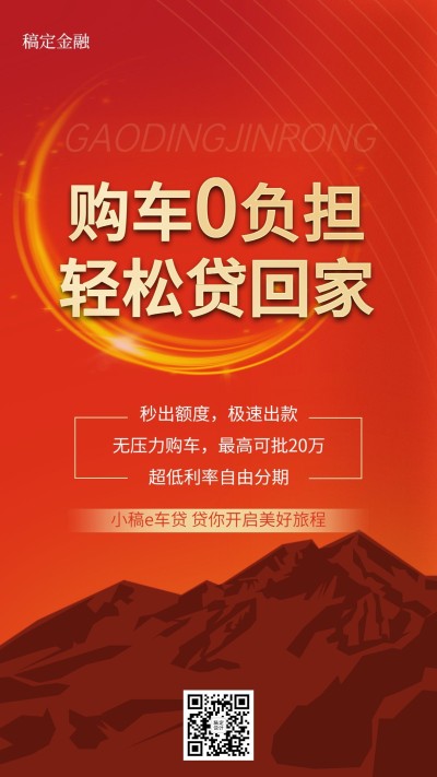 金融保险贷款产品营销手机海报