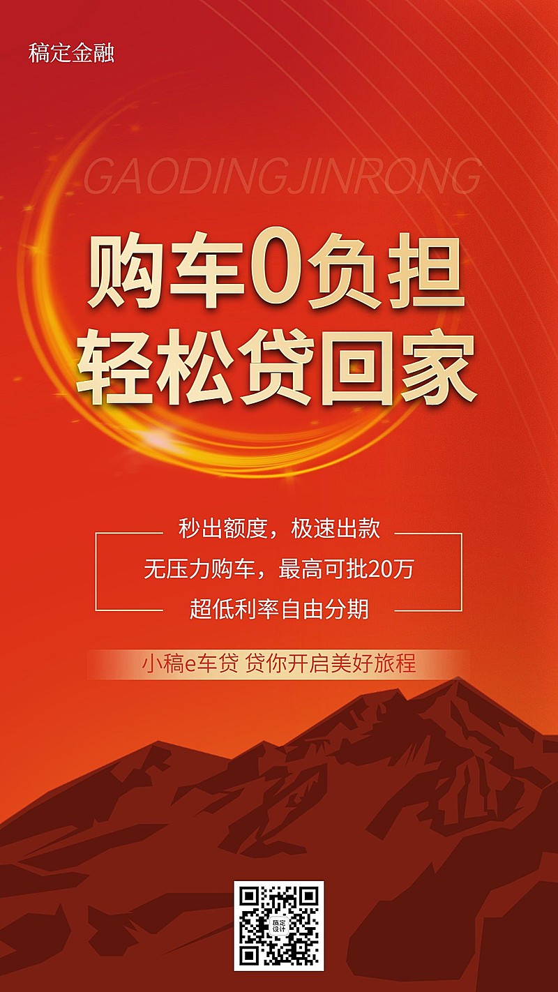 金融保险贷款产品营销手机海报