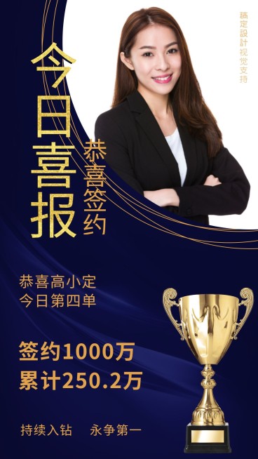 金融贷款今日喜报海报预览效果