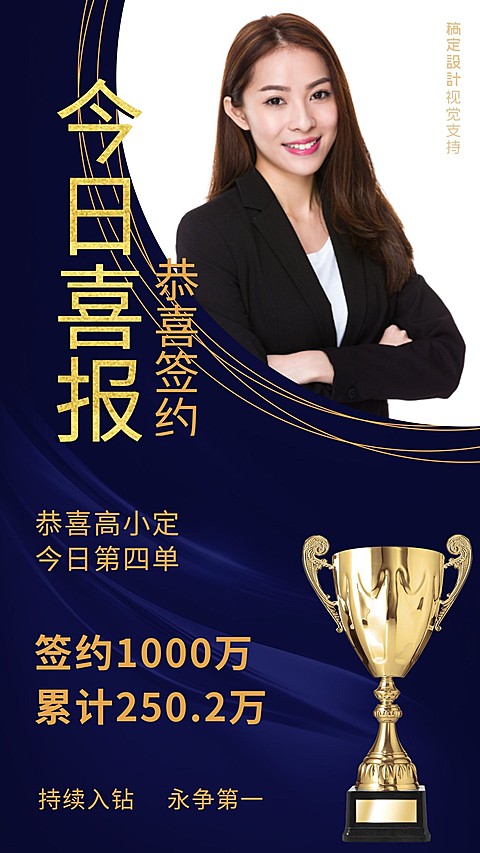 金融贷款今日喜报海报
