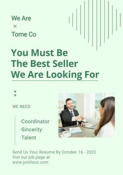 Simple Line Element Decorate Sales Hiring LinkedIn Post