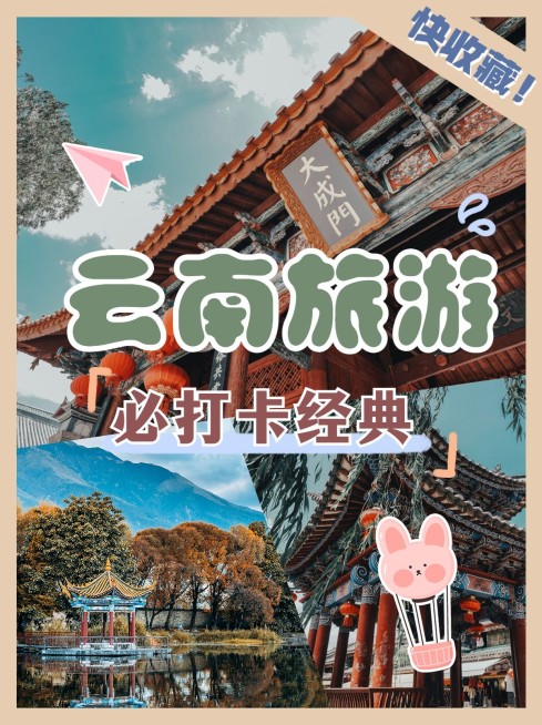 旅游出行攻略指南文艺风海报预览效果