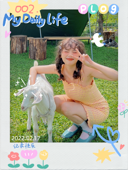 人物拍立得照片涂鸦生活晒照自拍模板1预览效果