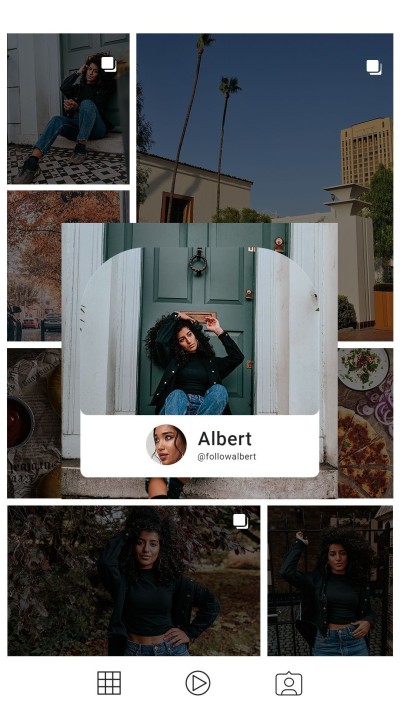 Simple Interface Simulation Photos Record Instagram Story