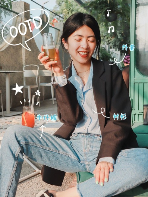 涂鸦日常穿搭简约风plog模板预览效果