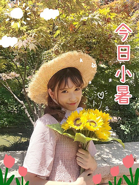 小暑晒自拍简约风plog模板