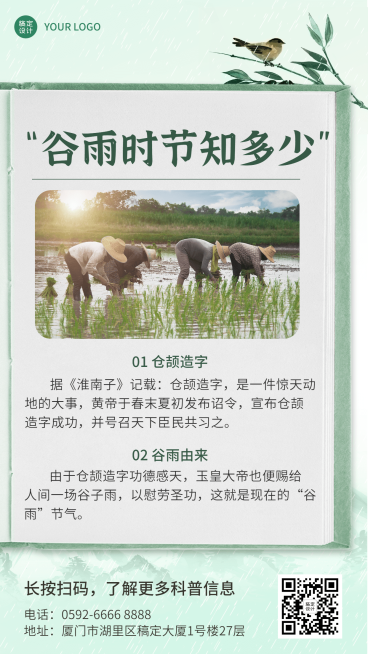 谷雨节日科普手机海报预览效果