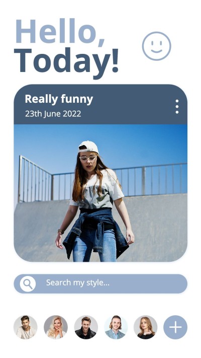 Simple Interface Simulation Daily Greeting Instagram Story
