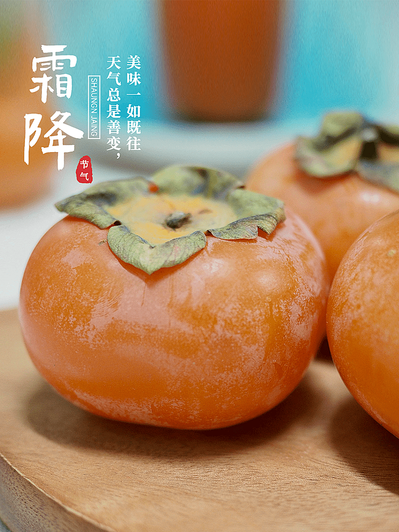 节气寒露晒美食简约风plog模板