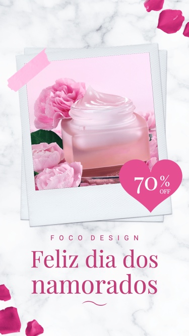 Brazil Valentine's Day Dia dos namorados Facial Cream Skincare Beauty Cosmetics Product Discount Sale Promo Ecommerce Story