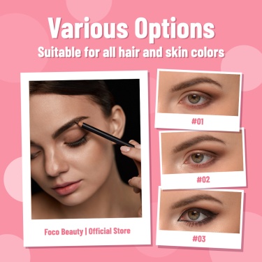 Pink Color Block Literary Eyebrow Pencil Promotion Ecommerce Product Image