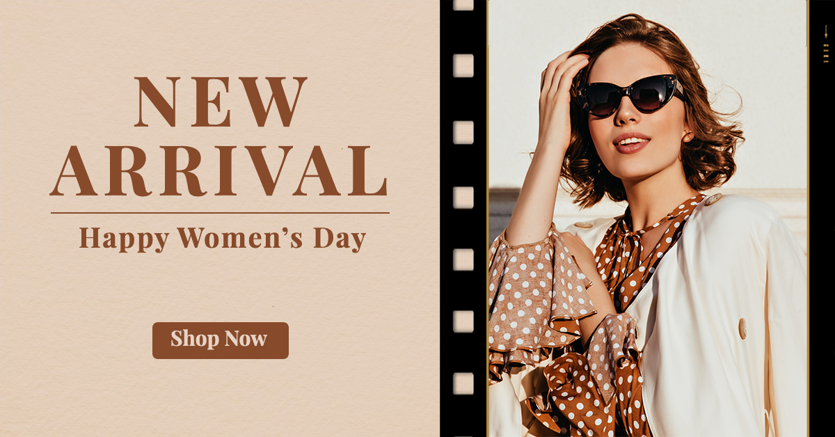 Fashionable Women's Day Apparels New Arrival Promotion Ecommerce Banner