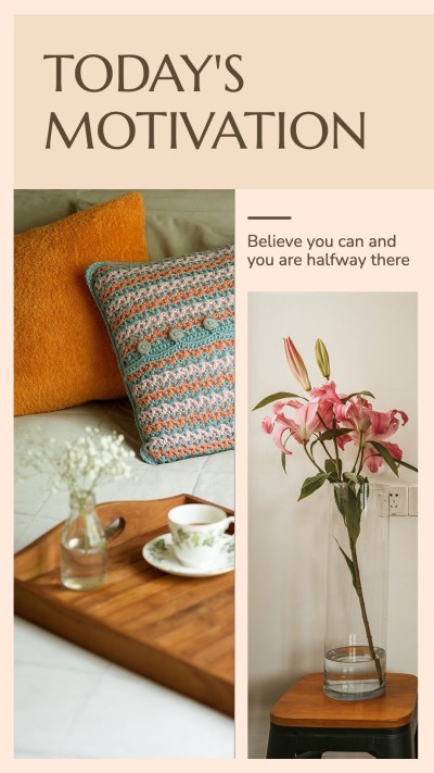 Simple Plants Decorate Daily Motivation Quotes Instagram story