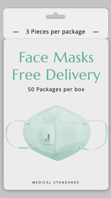 Free Delivery Day Face Masks Sale Promotion Ecommerce Story预览效果