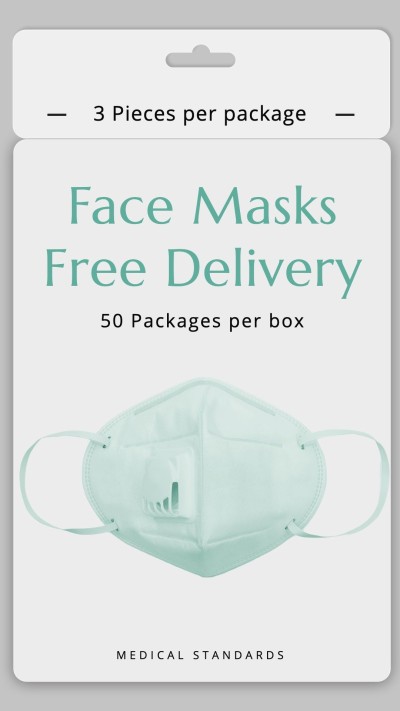 Free Delivery Day Face Masks Sale Promotion Ecommerce Story