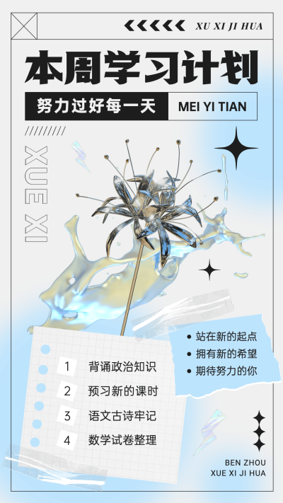 时尚酸性风日常行程消费记录手账