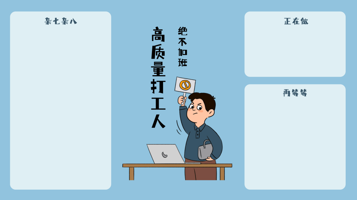 劳动节反内卷趣味电脑分区壁纸预览效果