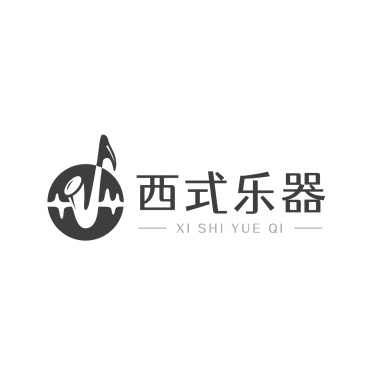 音符乐器图形logo设计