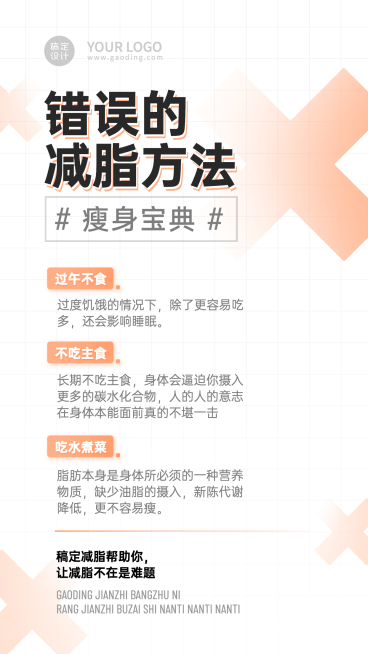 健康塑身倡导减肥百科手机海报预览效果