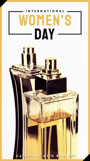 Women's Day Perfume Fragrance Sale Promotion Ecommerce Story预览效果