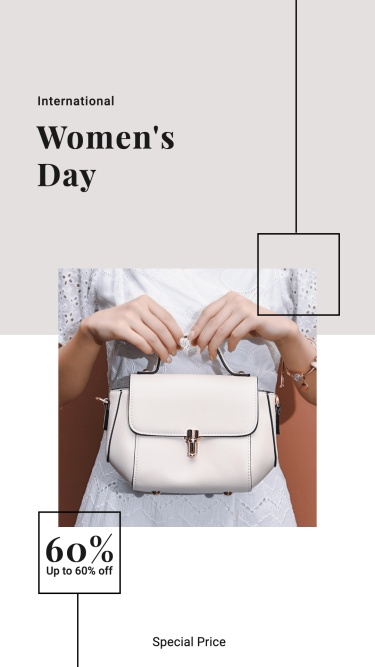 Women's Day Bag Purse Sale Promotion Ecommerce Story