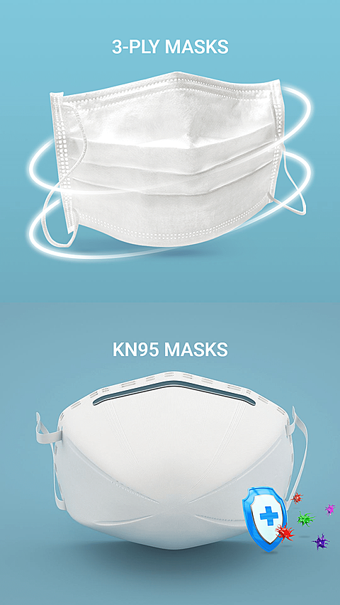 Minimalist Medical Mask Details Description Ecommerce Product Image