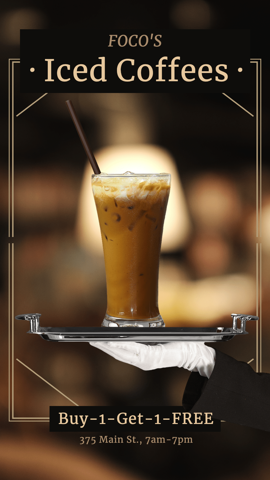 Iced Coffee Sale Promotion Cutout Ecommerce Story预览效果