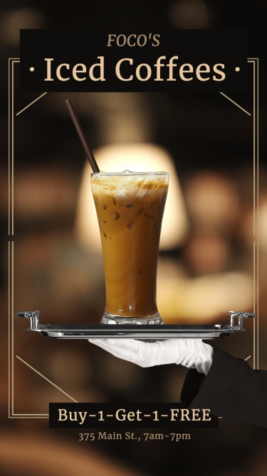 Iced Coffee Sale Promotion Cutout Ecommerce Story