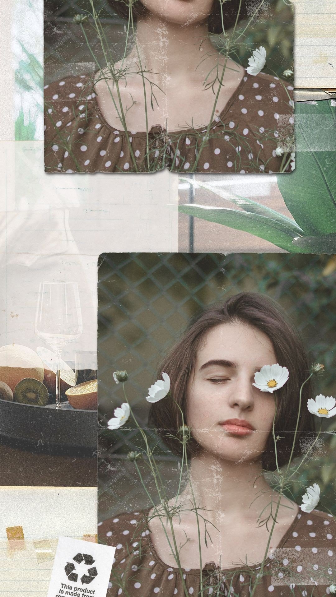 Literary Flowers Girl Summer Record Instagram Story