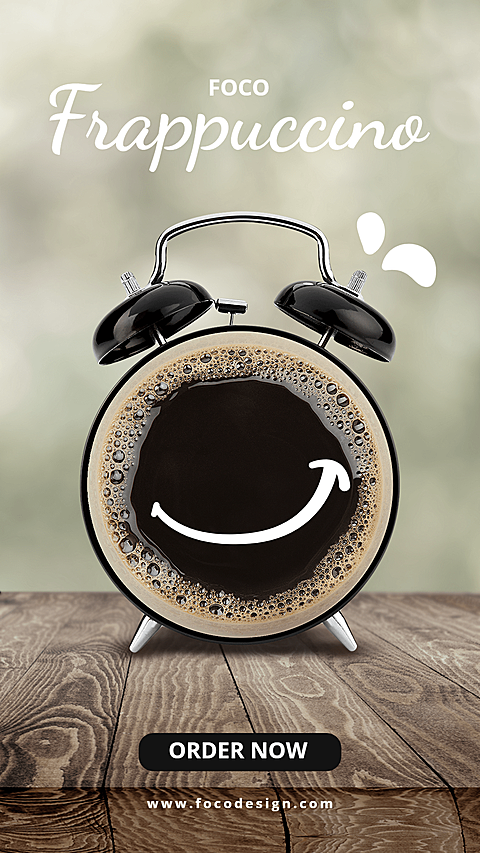 Coffee Clock Simulation Creative Campaign Marketing Ecommerce Story
