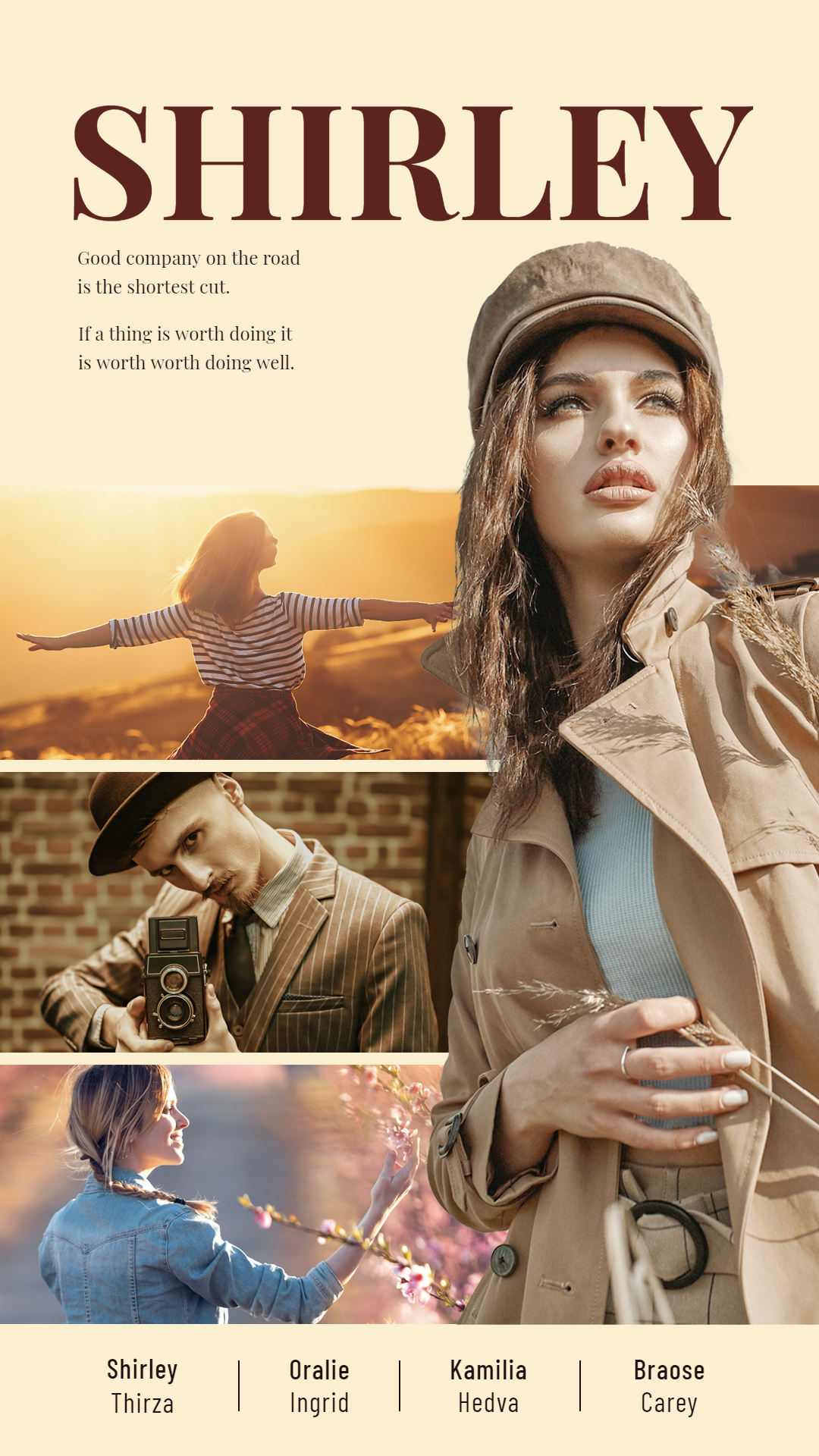 Retro Film Style Characters Show Instagram Story