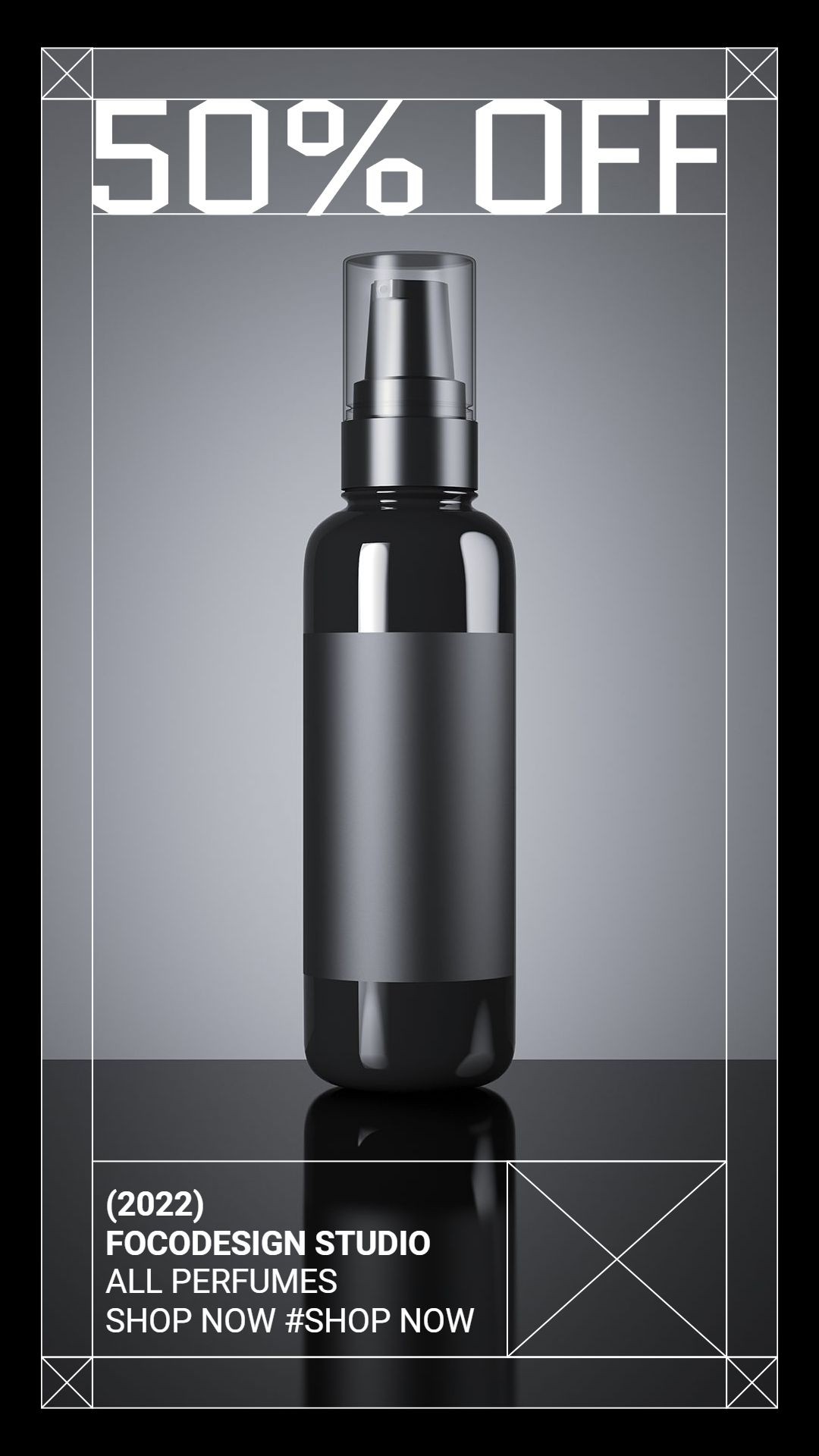 Geometry Element Women's Perfume Fragrance Sale Promo Ecommerce Story预览效果