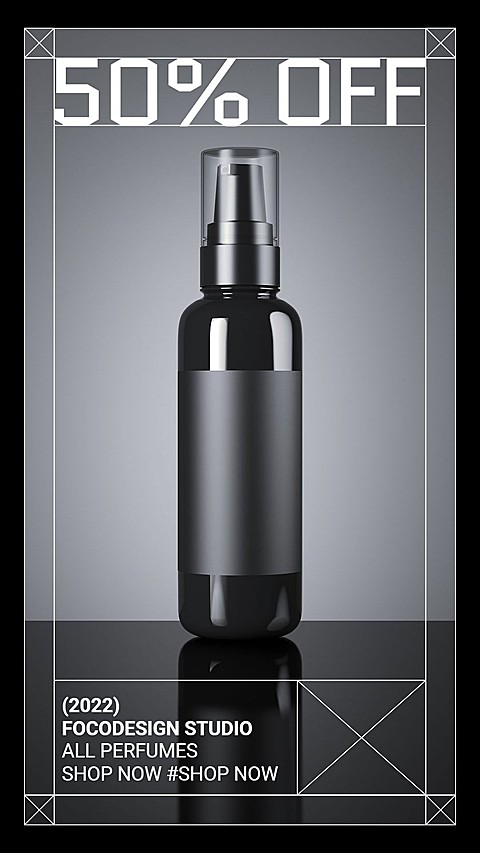 Geometry Element Women's Perfume Fragrance Sale Promo Ecommerce Story