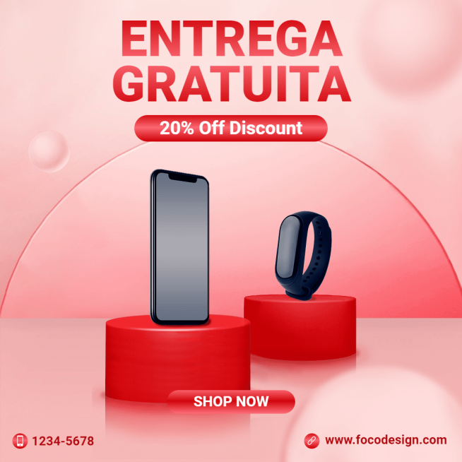 Free Delivery Day Electronics Promotion Ecommerce Story预览效果
