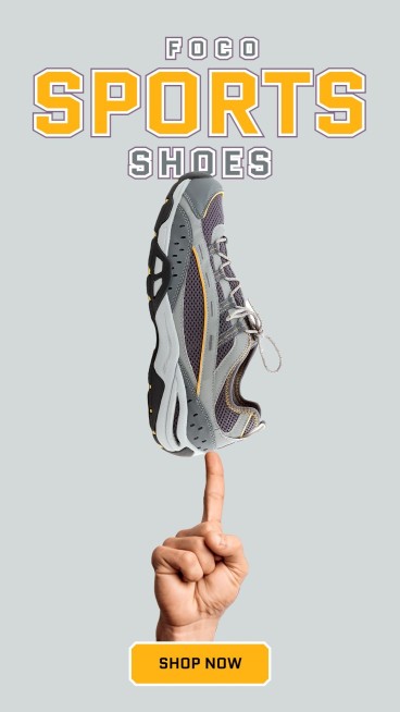 Sports Shoes Creative Product Cutout Ecommerce Story预览效果