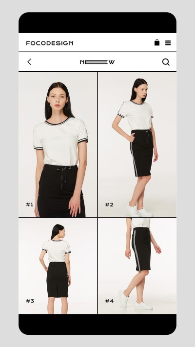 Multiple Picture Women's Fashion Clothing Shop the Look OOTD Website Simulation New Arrival Ecommerce Story