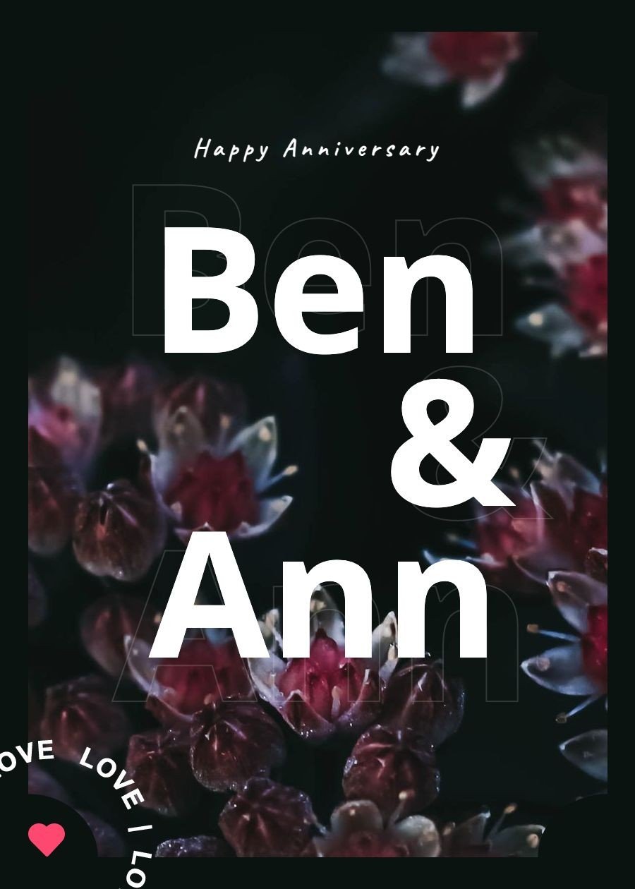 Minimalist Style Handwritting Text Wedding anniversary Greeting Card